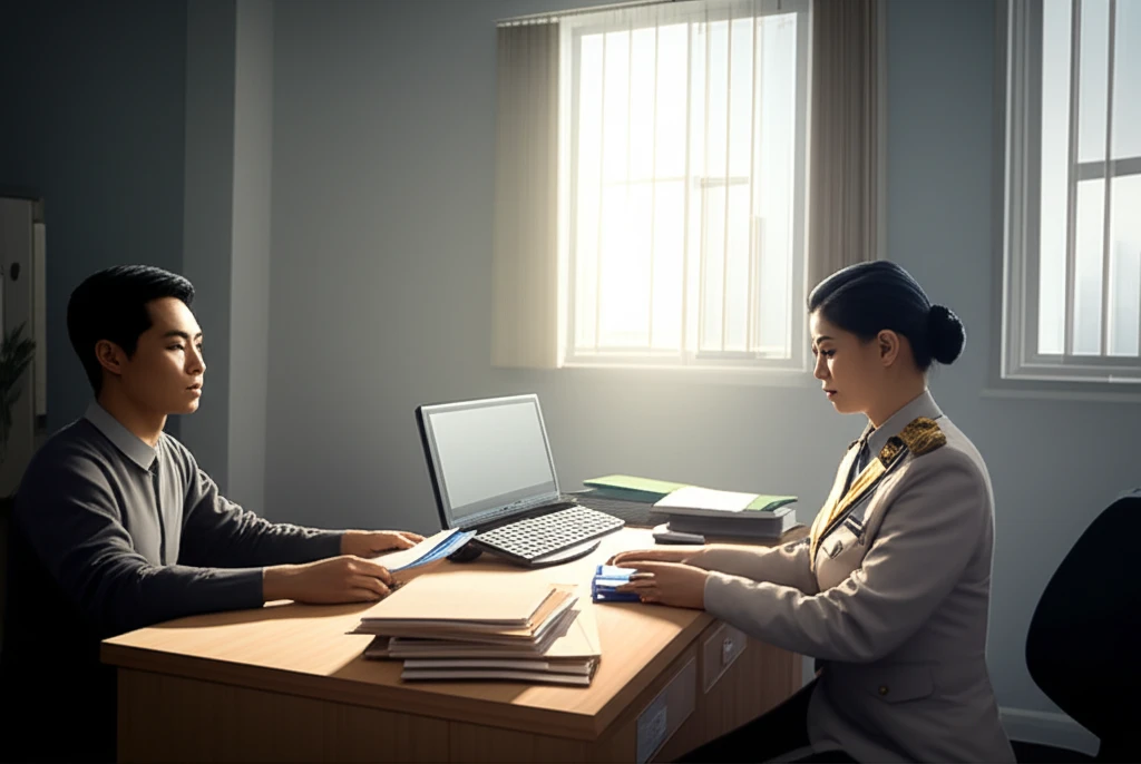 본론2 이미지 1: 주민센터에서 상담하는 모습