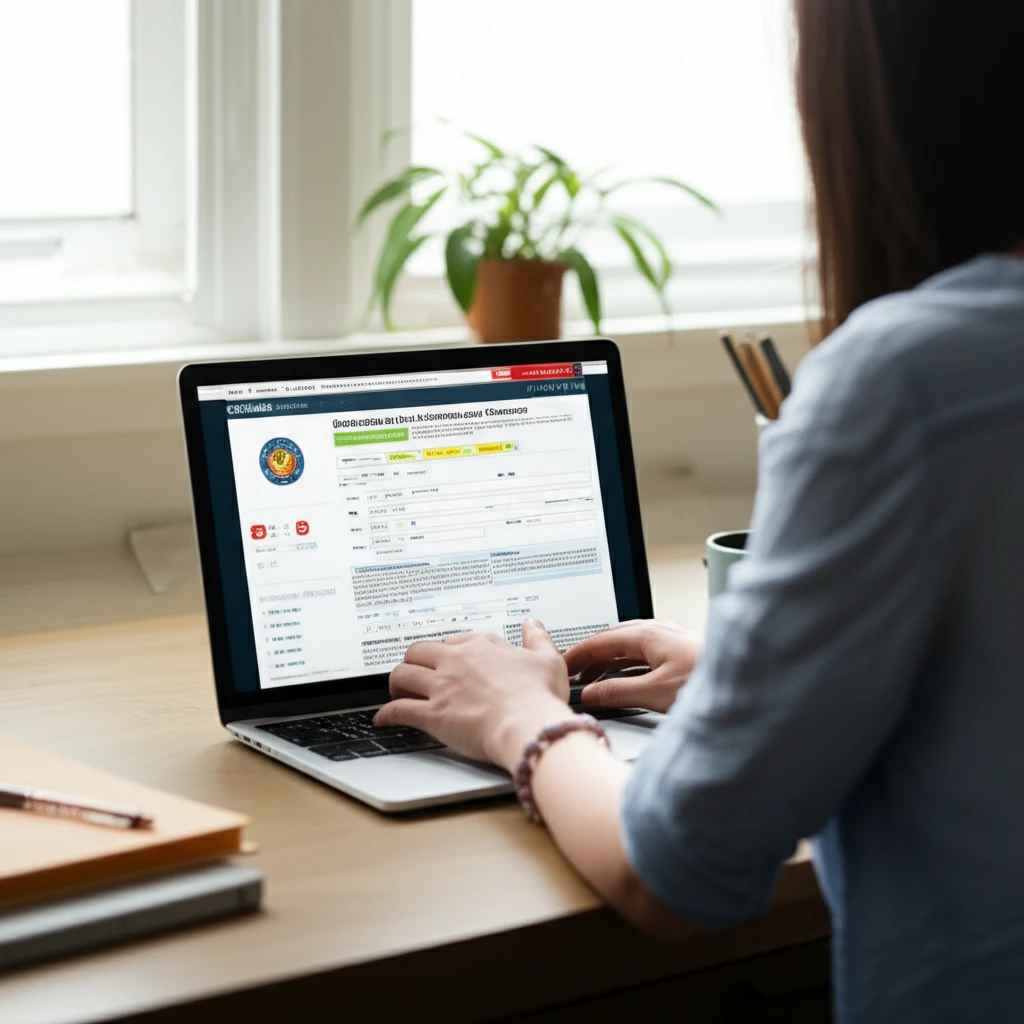 본론1 이미지 1: 온라인 신청 상태 확인 화면 예시