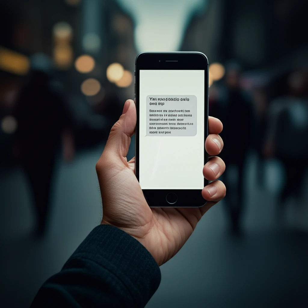 스미싱 주의를 나타내는 보안 관련 이미지