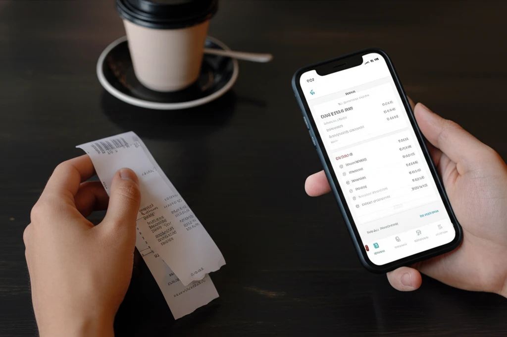 영수증 확인 및 보관 이미지
