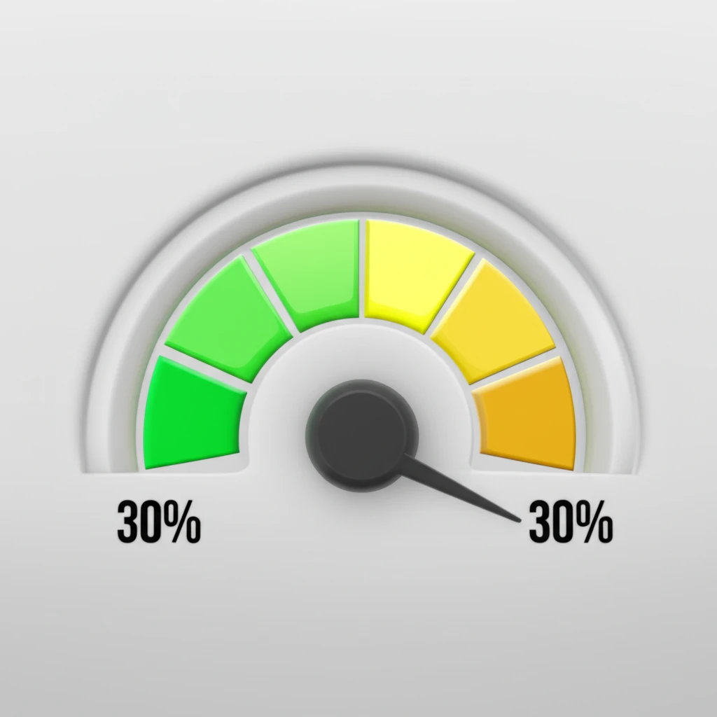 신용카드 한도 30% 사용 이미지