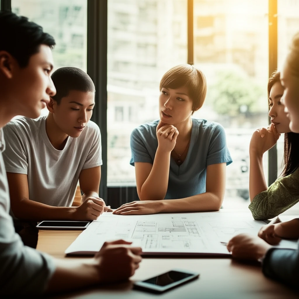 청년들이 협의체에서 토론하는 모습