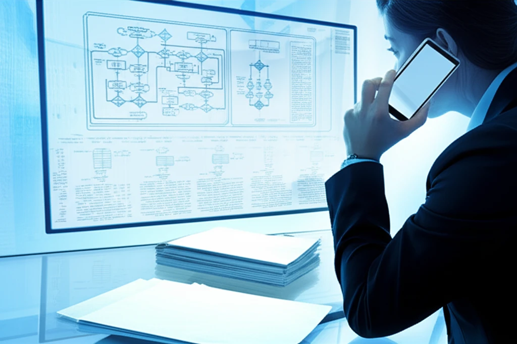 경상북도경제진흥원 건물 외관이나 상담 데스크의 모습. 직원이 문서를 확인하며 업무를 보는 자연스러운 순간을 포착했다.