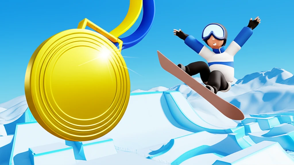 17세 최가온 선수가 2026 동계올림픽 시상대에서 금메달을 목에 걸고 환호하는 순간. 35mm 렌즈로 포착한 극사실적 스냅샷, 피부 질감과 눈부신 조명이 생생하게 담겼다.